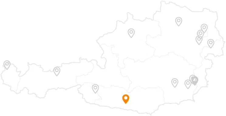 Österreichkarte - Standorte